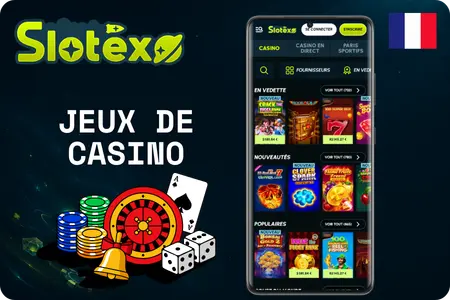 Sélection des jeux de casino en ligne Slotexo Casino