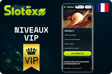 Présentation des niveaux VIP Slotexo